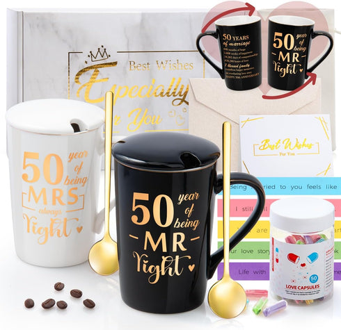 50th Anniversary Couples Mugs Gift